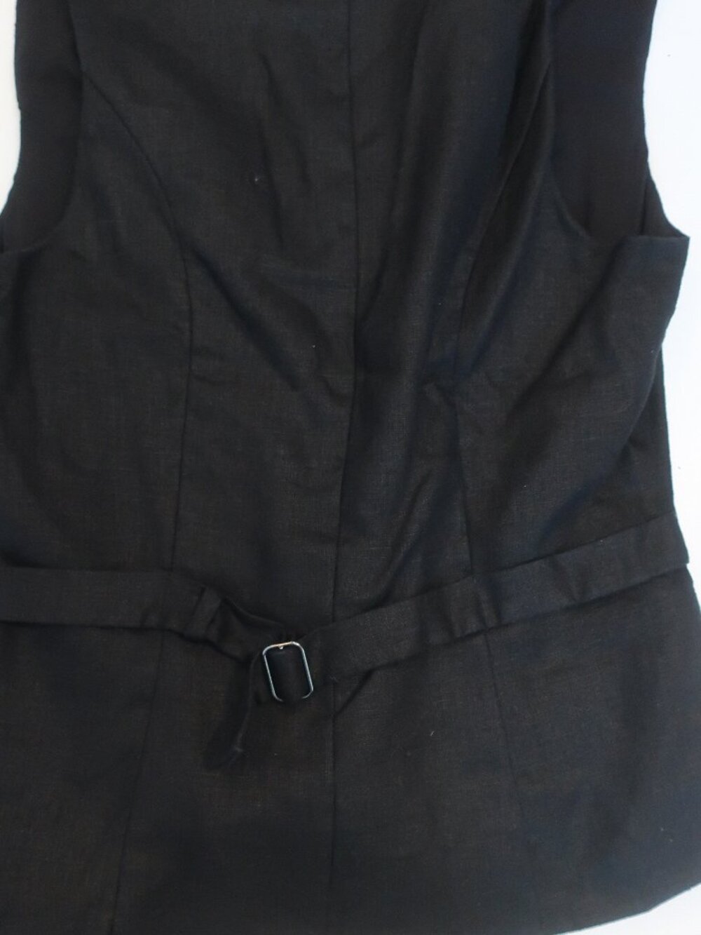 Womens Reformation 100% Linen Black Button Down Vest 2 - Picture 6 of 8